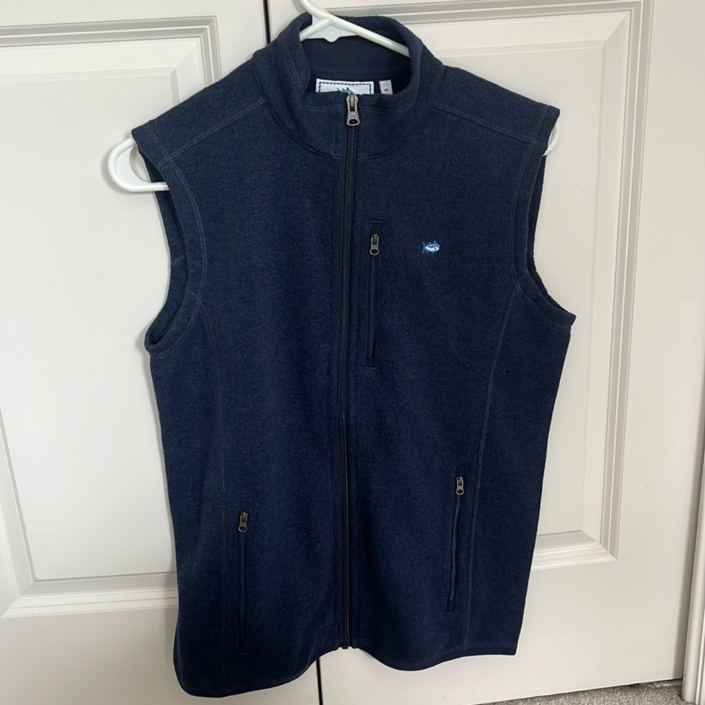 Boys Southern Tide Blue Soft Fleece Blue Vest Size XL